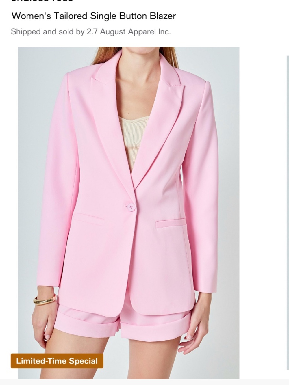NWOT Endless Rose Blazer- Small